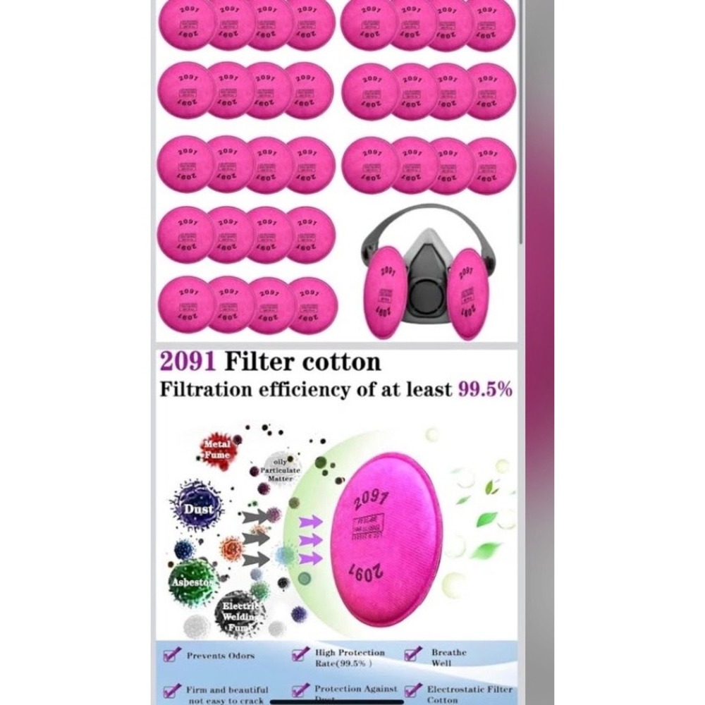 32Pieces(16Pack) 2091 Particulate Filter,2091 Filter Compatible‎ with 6000 6200